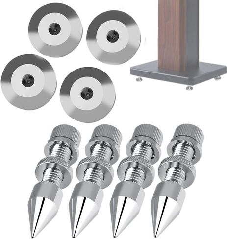Speaker Spike Set, 4 Pack HiFi Shockproof Speaker Spike with Shoes Cone Base Pads Isolator in Saudi Arabia