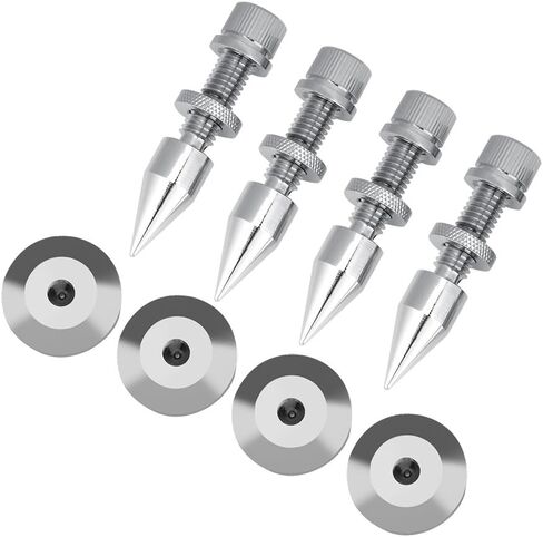 Speaker Spike Set, 4 Pack HiFi Shockproof Speaker Spike with Shoes Cone Base Pads Isolator in Saudi Arabia