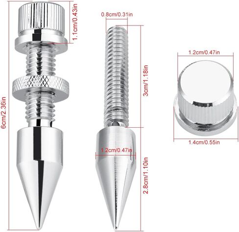 Speaker Spike Set, 4 Pack HiFi Shockproof Speaker Spike with Shoes Cone Base Pads Isolator in Saudi Arabia