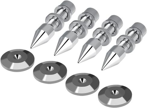 Speaker Spike Set, 4 Pack HiFi Shockproof Speaker Spike with Shoes Cone Base Pads Isolator in Saudi Arabia