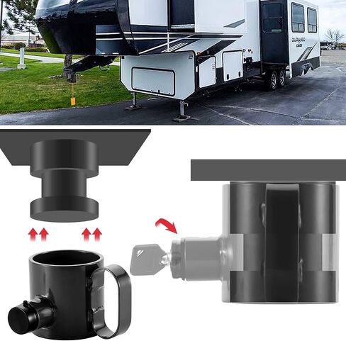 BOYISEN 5th Wheel King Pin Lock Solid Steel Anti Theft for RVs, Container Trailers and Campers with Handles Warning Tag in Kuwait