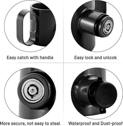 BOYISEN 5th Wheel King Pin Lock Solid Steel Anti Theft for RVs, Container Trailers and Campers with Handles Warning Tag in Kuwait