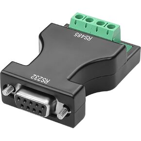 XMSJSIY RS232 to RS485 Serial Data Communication Converter Adapter DB9 Female to 4 Pin Terminal Block Industrial Converter -1 Pcs