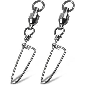 Shaddock Fishing Ball Bearing Snap Swivels, Fishing Tackle Fishing Line Connector Corrosion Resistance Barrel Swivel for Saltwater Freshwater Fishing 26Lb - 503Lb