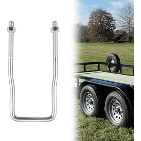VONLX U-Bolt Spare Tire Carrier Holder Bracket for Trailer Side Mount 4 or 5 Lug Zinc Plated fit Ski Boat, Fishing Boat or Sailboat Trailer