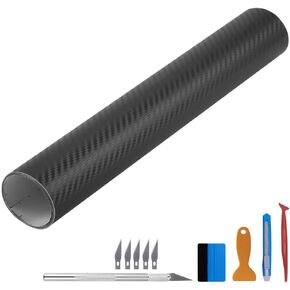 LZLRUN Free Tool Kit Black Satin Metallic Brushed Vinyl Tape DIY Roll for Black Out Chrome Delete Window Trim Door Trim (3Inches x 30Feet)