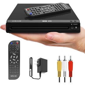 Craig CVD401A Compact HDMI DVD Player with Remote in Black | Compatible with DVD-R/DVD-RW/JPEG/CD-R/CD-R/CD | Progressive Scan | Up-Convert to 1080p |