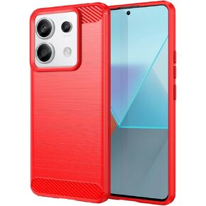 for xiaomi Redmi Note 13 Pro 5G Phone case, Shockproof, Scratch Resistant Carbon Fiber Jacket, Soft TPU, for Redmi Note 13 Pro 5G case (Red)