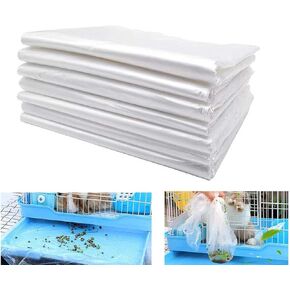 kathson 100 pcs Rabbit Cage Liners Disposable Large Plastic Mat Films for Bunny Guinea Pigs Chinchillas Rats Hamsters Hedgehogs and Other Small Animals 37"×27"