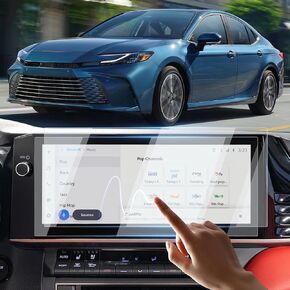 2PCS Camry Screen Protector for 2025 Toyota Camry XLE/XSE 12.3" Touchscreen Protector Navigation Display Radio Protective Camry Tempered Glass Ultra-Clear Camry Accessories Anti Glare