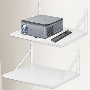 Projector Wall Mount Shelf, Projector Floating Shelf, Projector Rack Holder for Wall, Modem Shelf/Router Shelf/Cable Box/Router Wall Mount/Router Shelf Storage, Router Shelf Modem Cable Box Shelf