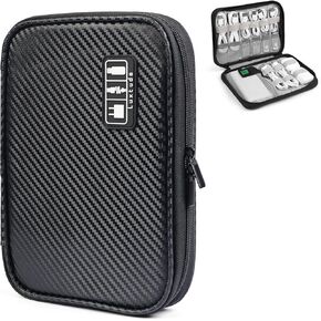 Luxtude Cable Organizer Bag, Cord Organizer Bag, Electronic Organizer Travel Case, Wire Organizer Bag, Tech Organizer Pouch, Charger Storage Organizer, Travel Essentials for Cords/Chargers/Mouses,etc