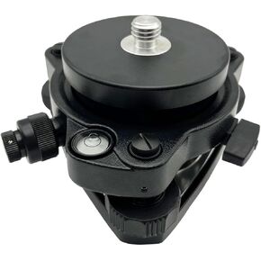 Black Tribrach with Optical Plummet with GPS Rotary Adapter, Optical Plummet Adapter with 5/8x11 Thread Rotary Mount for GPS