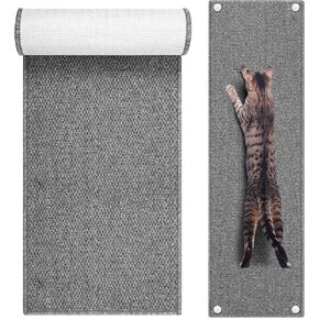 59" x 15.7" Thickened Cat Wall Climbing Carpet Large Cat Wall Scratcher Cat Scratcher Mat Cat Scratching Carpet with 5 Pcs Fixed Nails Cat Wall Furniture Scratching Post Couch Sofa Protector