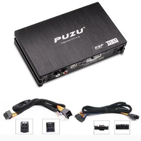 PZ-C7 DSP Car Audio Digital Signal Processor Suitable for 2012-2023 Ford Wiring Harness Plug and Play Installation Car Radio Sound Upgrade 4ch to 6ch DSP Amplifier Support Android APP/PC/Bluetooth
