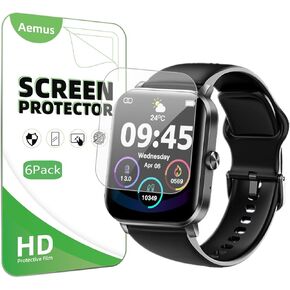 Screen Protector Compatible for QONBINK L70 Smart Watch 1.85" (6 Pack) Clear TPU Soft Film, Compatible for Jacoosa Fitness Watch Screen Film
