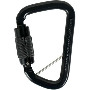 Fusion Climb Tacoma High Strength Auto-Lock Black Steel Carabiner Clip 50kN for Heavy Duty, Construction, Roofing, Climbing, Camping, hammonk UIAA