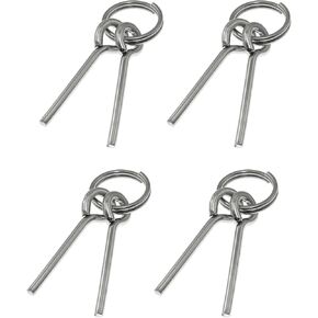 Maxmoral 4PCS Replacement Tent Grommet Pins 5mmx50mm Double Needle Nail Ring Ultra-Light Aluminum Tent Pole Connector Outdoor Hiking Travel Camping Repair Accessories Kit