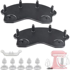 Stand Mixer Attachment Holders/Base Accessories Cradle - (Durable Plastic), Compatible with Kitchenaid Mixer Organizer for 4.5QT/5QT/ 6QT Mixer, Equipped with Mixer Rubber Feet