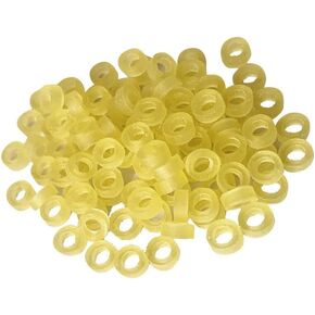 200Pcs Yellow Pellet Bands,Micro Pellet Bait Bands Match Coarse Fishing Terminal Tackle Rubber for Fishing Carp Hair Rigs and Hooks Lures, Baits and Attractants Fishing（2mm）