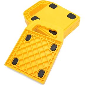 Homeon Wheels RV Jack Pads Camper Chock Blocks Trailer Leveling Jack Stabilizer Help Prevent Jacks from Sinking, 6.85" x 6.85" (4 Pack)