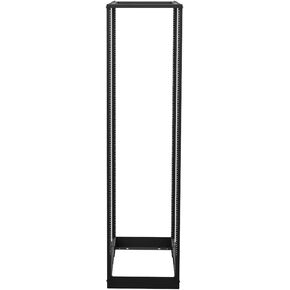NavePoint 4-Post Adjustable Rack, 42U, 12-24 Threaded, Caster Compatible, Black