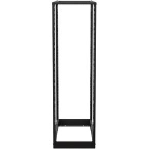 NavePoint 4-Post Adjustable Rack, 37U, 12-24 Threaded, Caster Compatible, Black