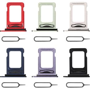 Dual 6 Color for iPhone 12 SIM Card Tray Holder Replacement with SIM Ejector SIM Card Slot White Black Blue Red Purple Green a Set for iPhone12 A2172 A2402 A2404