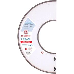 Dogswell Remedy + Recovery Pet First Aid, Rigid E-Collar, Clear, Medium