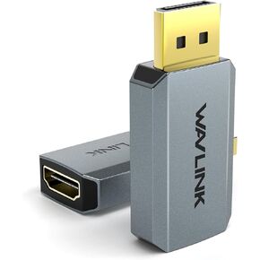 WAVLINK DisplayPort to HDMI Adapter(4K@60HZ), Active DP to HDMI Adapter, Uni-Directional, Plug and Play, Compatible for Thunderbolt Dock, HP, Dell, Projector, PC, Desktop, AMD, NVIDIA