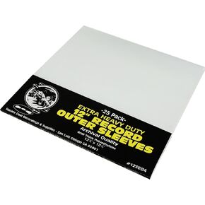 (100) 12" Record Outer Sleeves - EXTRA HEAVY DUTY 4 Mil Thick - Soft Polyethylene - 12-3/4" x 12-1/2" - Archival Quality