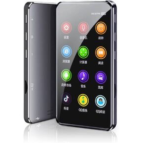 MP4 Player, 3.97 IPS Full MP4 MP3 Player, Android Streaming Music Player with Bluetooth, & Speaker, Portable HiFi Sound Walkman Digital Recorder, Up to 128GB