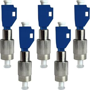 FC Male to LC Female Fiber Optic Adapter - 5 Pack - LC Fiber Adapter for VFL & OPM Fiber Optic Cables - Easily Transition Your Fiber Tester Between LC FC