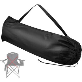 Large Camping Chair Replacement Bag for Coleman Camp Chairs, Folding Camp Chair Carrying Bag, Portable Outdoor Beach Camping Travel Chair Bag 41 inches, Black