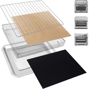 Baking Pans Set Air Fryer Accessories for Cuisinart Air Fryer Toaster Oven, Baking Set with Air Fryer Basket Pan Parchment Paper Disposable Airfryer Liner for Cuisinart TOA-60/TOA-65/TOA-70