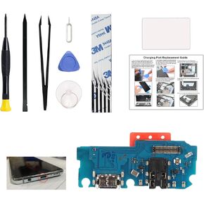 Charging Port Replacement Kit Compatible with Galaxy A12 US Version, SM-A125F, SM-A125M, SM-A125U, SM-A125U1, SM-A125W Dock Board USB-C Connector, with Instruction Manual, Toolkit