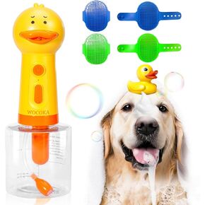 آلة تنظيف الرغوة الكهربائية للكلاب، فرشاة تنظيف الكلاب لمستلزمات الحمام، فرشاة مشط من مطاط السيليكون، زر رغوة كثيفة بسرعة للكلاب ذات الشعر الطويل والقصير والقطط. in Kuwait