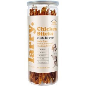 Larry Chicken Strips for Dogs (6 oz) - Single Ingredient Dog Treat - Dehydrated Real Meat Dog Treats Natural Chicken Sticks Dog Jerky Treats Sourced in The USA - 6 oz (Pack of 1)