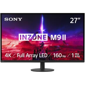 Sony INZONE M9 II 27" 4K UHD (3840 x 2160) 160Hz Full Array LED 1ms GtG NVIDIA G-SYNC Gaming Monitor, DisplayHDR 600, Built-in Speakers, DisplayPort/VRR HDMI 2.1