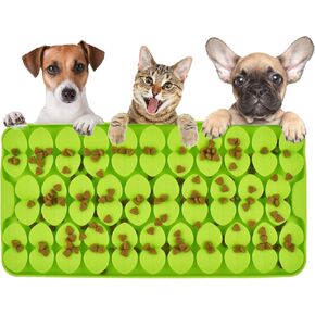 Silicone Snuffle Mat for Dogs 7.3"X14.6" Dog Lick Mat with Suction Cups Slow Feeder Dog Food Mat Sniff Mat for Dogs Cats Dog Entertainment Toys for Boredom(Black)