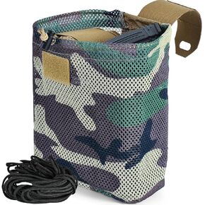Tactical Molle Foldable Mag-Net Drawstring Recycle Pouch +50FT Black Paracord for Survival Paracord Survival Cord