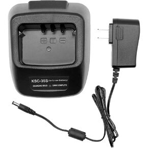 KSC-35S Charger [2024 Upgraded] for Kenwood Radi TK-2200 TK-2202 TK-2207 TK-2300 TK-2302 TK-2307 TK-3200 TK-3202 TK-3207 TK-3400 TH-K20 TH-K20A TK-2000 TK-3000 KNB-45L KNB-63L KNB-65L Battery Charger