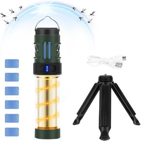 Rival Tac 𝓜𝓸𝓼𝓺𝓾𝓲𝓽𝓸 𝓡𝓮𝓹𝓮𝓵𝓵𝓮𝓷𝓽, 3 in 1 Flashlight&Lantern Camping Lights USB Rechargeable with Dual-Heating, Magnetic Design,Multifunctional Waterproof Lantern Light for Outdoor Camping