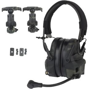 GEN 6 Tactical Headset Shooting Noise Reduction Ear Muff for OPS Core ARC and Wendy M-LOK Helmet Head Mounted 2 in 1