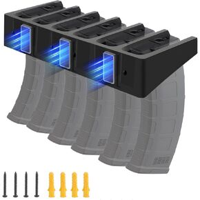 Rack Wall Mount, AR Magnetic Mag Holder, Home Magazine Storage Rack ABS PMAG Mag Rack for Gun Safe Cabinet Wall