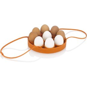 Zavor Silicone Cooking/Egg Rack, Sling & Trivet | BPA-Free, Non-Stick & Non-Scratch, Orange