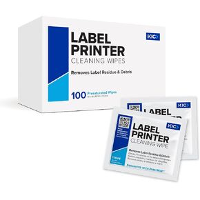 KICTeam - Label Printer Cleaning Wipes (100 Wipes) - NSF Certified - Presaturated with PrintMint