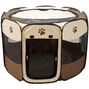 Etna Portable Foldable Pet Playpen For Dogs, Paw Print - Indoor and Outdoor Use, Medium/Large Sized Pets - Pop-Up, Traveling, Kennel Design, Ideal for Keeping Pets Safe and Secure - 36 x 23 Inches
