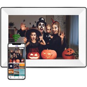 FRAMEO Digital Picture Frame 10.1 Inch WiFi Smart Digital Photo Frame 32GB Free Storage 1280 * 800 IPS HD Touch Screen Share Photos and Videos for Free Anytime Anywhere with The FRAMEO App（Blue）