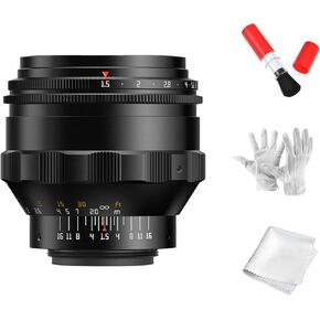 TTartisan 75mm F1.5 Full Frame Swirly Bokeh Lens, Compatible with M42 Mount Cameras